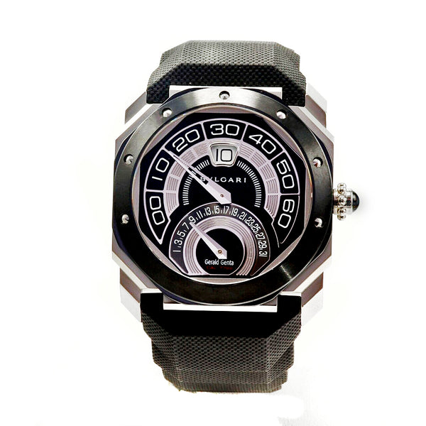 BULGARI for Gerald Genta Octo Bi Retro Stainless Steel Rubber