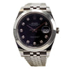 ROLEX DateJust 126334 41 mm Black Diamond Dial Jubilee Bracelet Smooth Bezel Watch