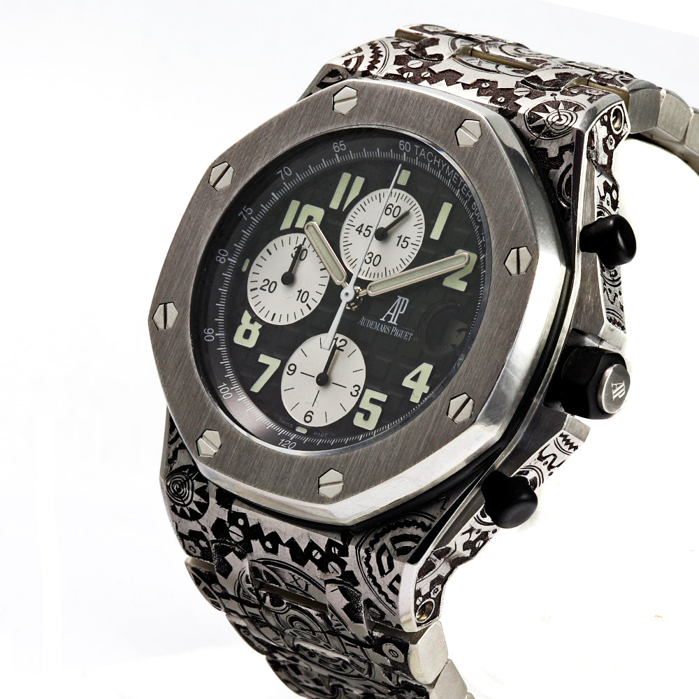 Audemars Piguet Royal Oak Black Dial Stainless Steel Bracelet Men's Watch