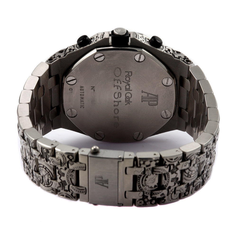 AUDEMARS PIGUET Royal Oak Off Shore 42 mm Stainless STeel Men's Watch with Engraved Bracelet