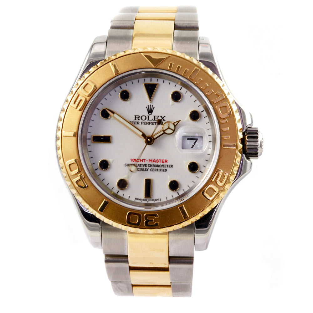 ROLEX Yacht Master 41mm Stainless Steel&18K Yellow Gold White Dial Men's Watch
