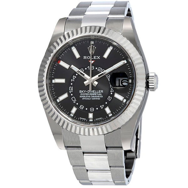 ROLEX Sky-Dweller Black Dial Automatic Men's Oyster Watch – Royal Calibre