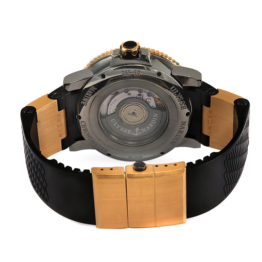 ULYSSE NARDIN Marine Diver 265-90-3/92 18k Rose Gold Titanium Men's Watch